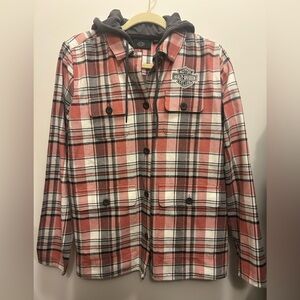 NWOT Women’s Harley Davidson Plaid Shirt Jacket